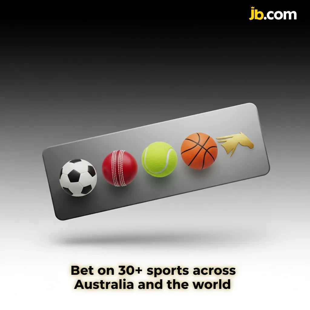 JB Casino banner: Bet on 30+ sports in Australia, pre-match and live: AFL, NRL, cricket, soccer, tennis, horse racing.