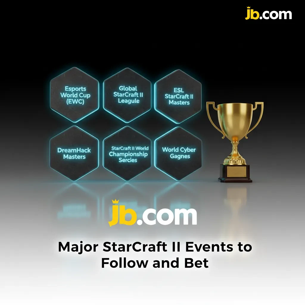 StarCraft II betting events graphic: EWC, GSL, ESL Masters, TSL, HomeStory Cup, qualifiers, showmatches.