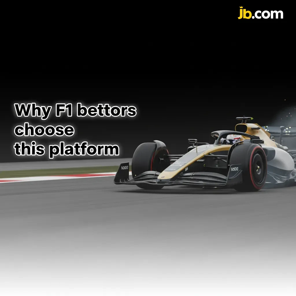 Graphic highlighting JB Casino F1 betting features: local AEST/AEDT odds, deep markets, phone betting, cash out, bet builder