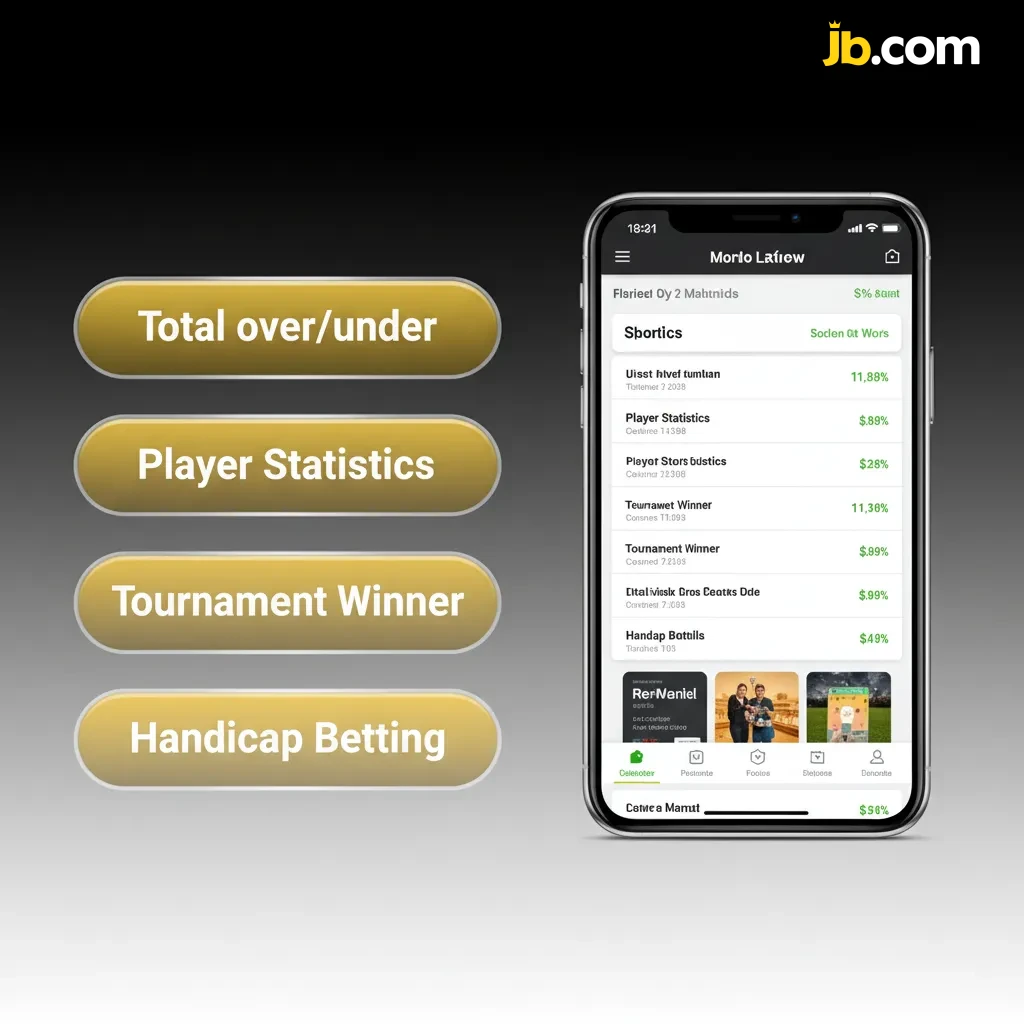 Types of bets on JB Casino app: single, accumulator, line bet, head-to-head, live; mix pre-match and in-play legs.